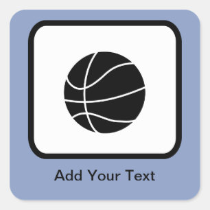 Customisable Basketball Logo Square Sticker