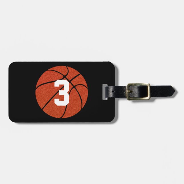 Customisable Basketball Luggage Tag (Front Horizontal)
