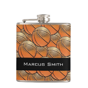 Customisable basketball pattern flask