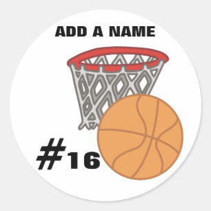 Customisable Basketball Stickers