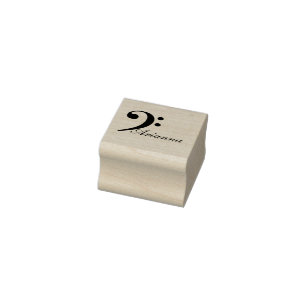 Customisable Bass clef stamp
