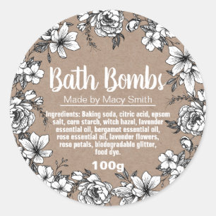 Customisable Bath Bomb Label