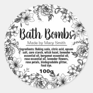 Customisable Bath Bomb Label