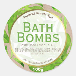 Customisable Bath Bomb Label
