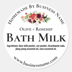 Customisable Bath Milk Label