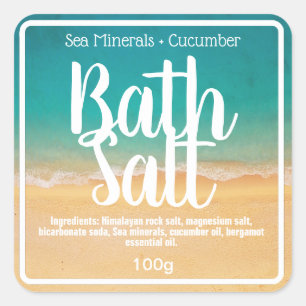 Customisable Bath Salt Label