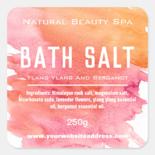 Customisable Bath Salt Label
