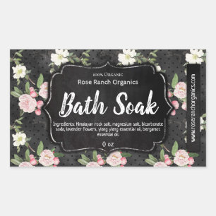 Customisable Bath Soak Label Handmade Business