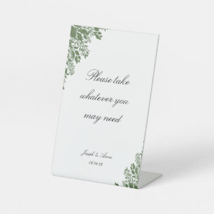 Customisable Bathroom Sign in Classic Greenery