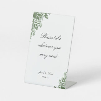 Customisable Bathroom Sign in Classic Greenery