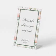 Customisable Bathroom Sign in Garden Green Floral