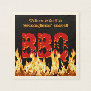 (Customisable) BBQ Napkins on Fire