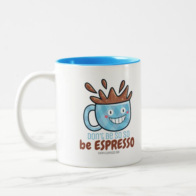 Customisable Be Espresso Two-Tone Coffee Mug (Left)