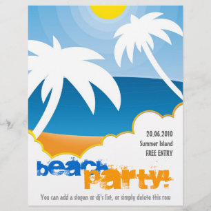 Customisable Beach Party flyer