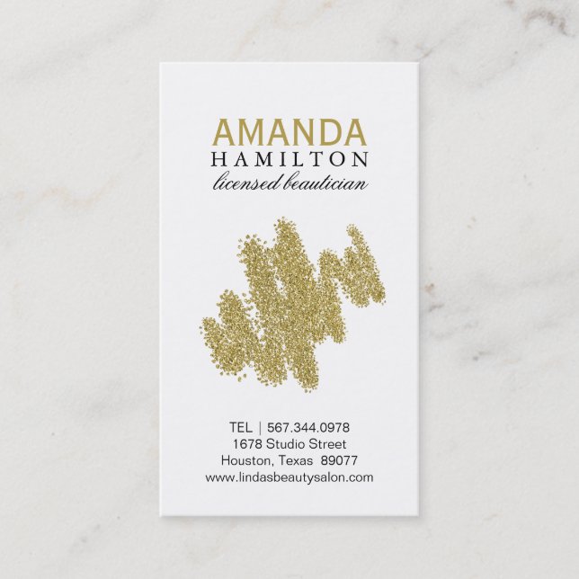 Customisable Beautician Business Card (Front)