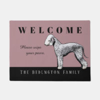 Customisable Bedlington Terrier Doormat