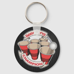 Customisable Beer Pong Champion Key Ring