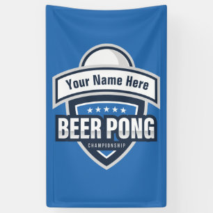 Customisable Beer Pong Championship Logo Banner