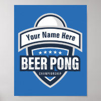 Customisable Beer Pong Championship Logo