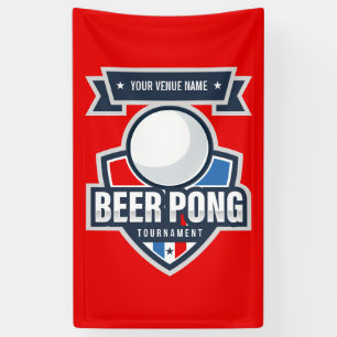 Customisable Beer Pong Tournament Logo Banner