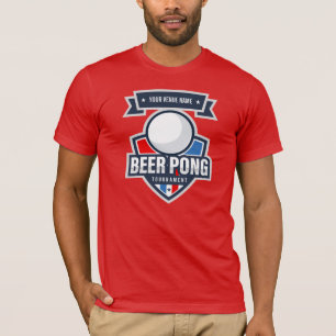 Customisable Beer Pong Tournament Logo T-Shirt