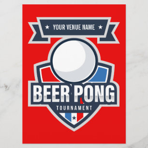 Customisable Beer Pong Tournament Rules Card