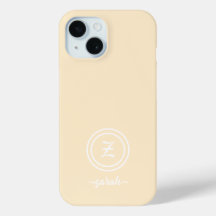 Customisable Beige Monogram & Name Phone Case