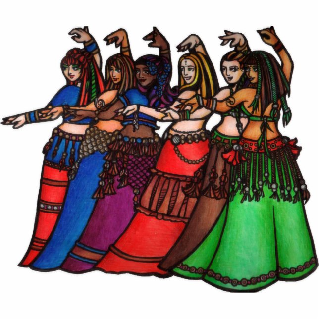 Customisable Belly Dancers Photo Sculpture Decoration (Front)