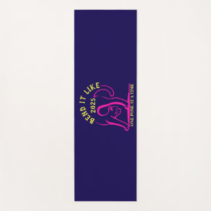 Customisable "Bend It Like 2025" Yoga Cat Mat