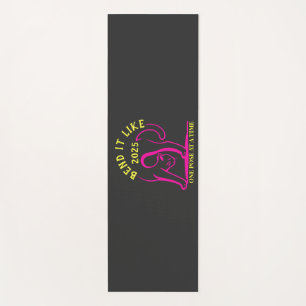 Customisable "Bend It Like 2025" Yoga Cat Mat