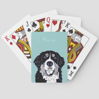 Customisable Bernese Mountain Dog   Poker Cards