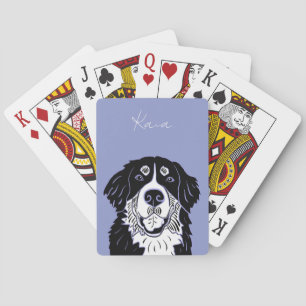Customisable Bernese Mountain Dog Poker Cards