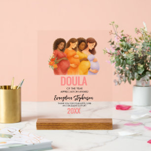 Customisable Best DOULA Appreciation Gift Acrylic Sign