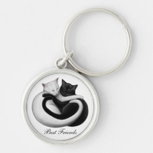 Customisable Best Friends Cats Keychain