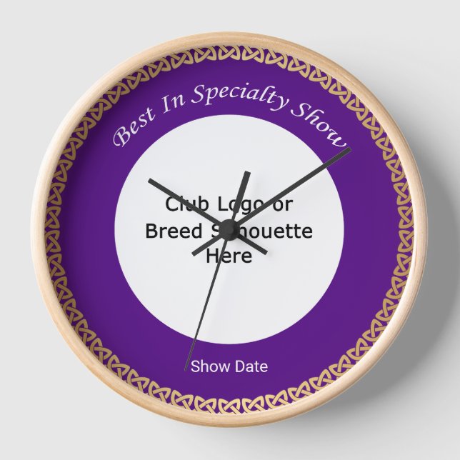 Customisable Best In Speciality Show Clock (Front)