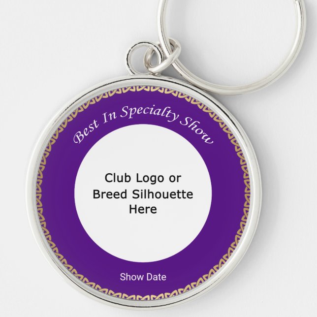Customisable Best In Speciality Show Key Ring (Front)