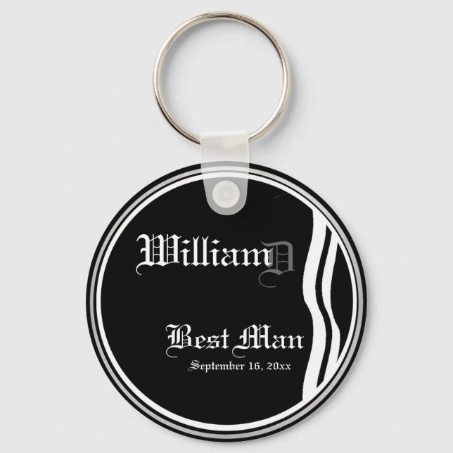 Customisable Best Mans Keepsake Keychain (Front)