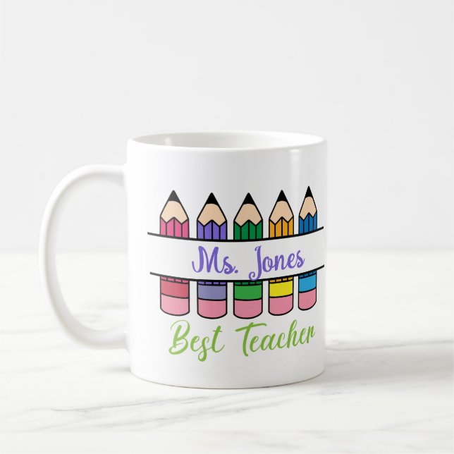 Customisable Best Teacher Appreciation Coffee Mug (Left)