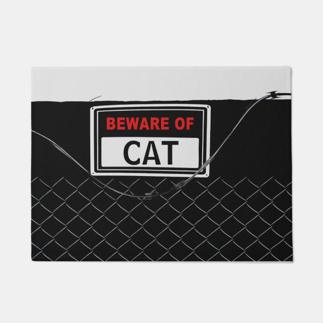 Customisable "BEWARE OF" Cool Fun Unique Doormat (Front)