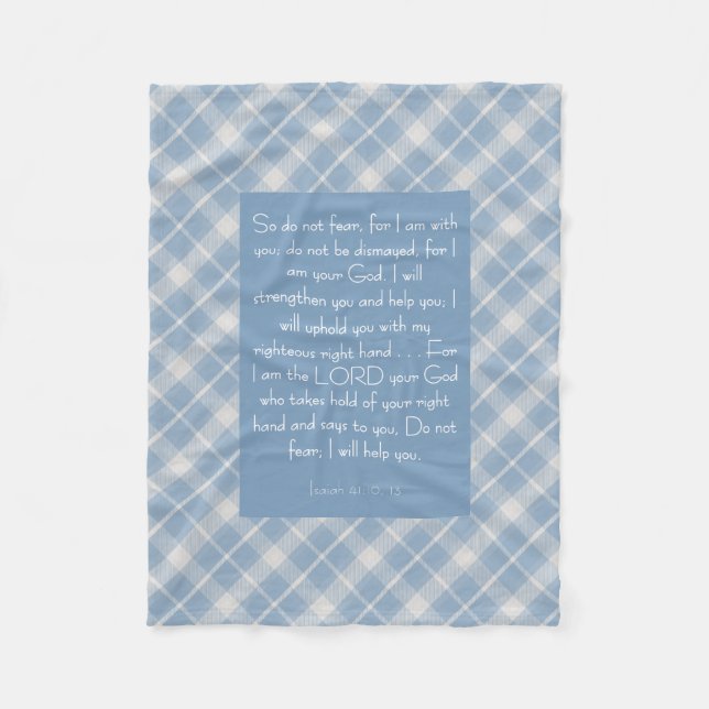 Customisable Bible Verse Isaiah 41:10, 13  Fleece Blanket (Front)