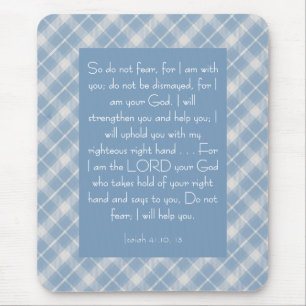 Customisable Bible Verse Isaiah 41:10, 13 Mouse Mat