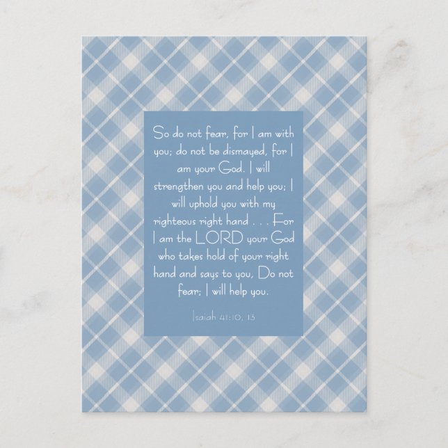 Customisable Bible Verse Isaiah 41:10, 13  Postcard (Front)