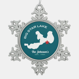 Customisable Big Star Lake Ornament