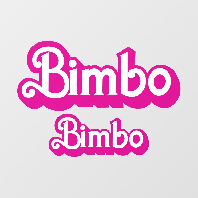 Customisable Bimbo Window Cling (Sheet)