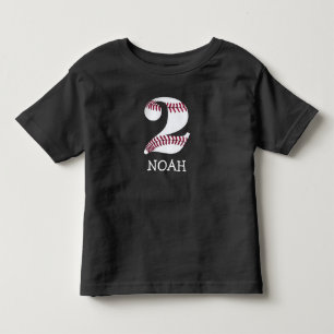 Customisable birthday baseball shirt for 2 yr old