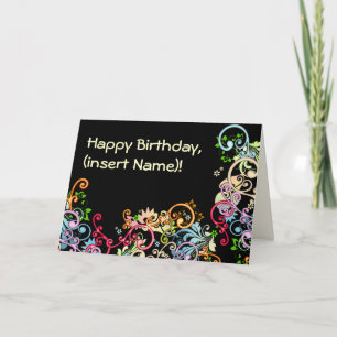 Customisable Birthday Card