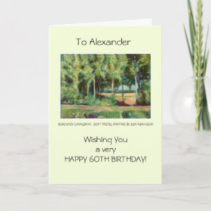 Customisable Birthday Card - Burgundy Canal