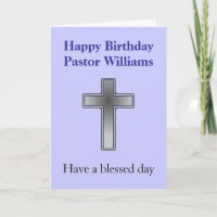 Customisable Birthday Card for Pastor