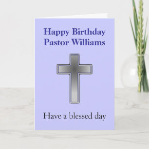 Customisable Birthday Card for Pastor