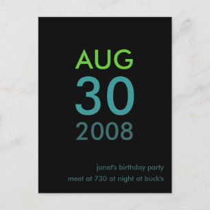 Customisable - Birthday invite - Simple Invitation